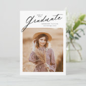 Elegante afstudeerscriptie Foto Afstuderen Kaart (Staand voorkant)