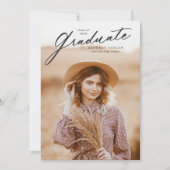 Elegante Afstudeerscriptie Foto Afstuderen Kaart (Voorkant)