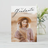 Elegante Afstudeerscriptie Foto Afstuderen Kaart (Staand voorkant)