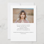 Elegante Afstudeerscriptie Foto Afstuderen Kaart (Achterkant)