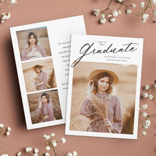 Elegante afstudeerscriptie Foto Afstuderen Kaart