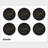 Elegante afstudeersticker ronde sticker (Vel)