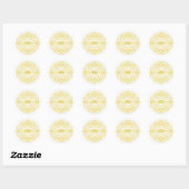 Elegante afstudeersticker ronde sticker (Vel)