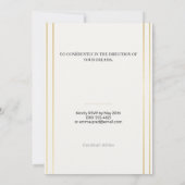 Elegante afstudeeruitnodiging sjabloon, modern kaart (Achterkant)