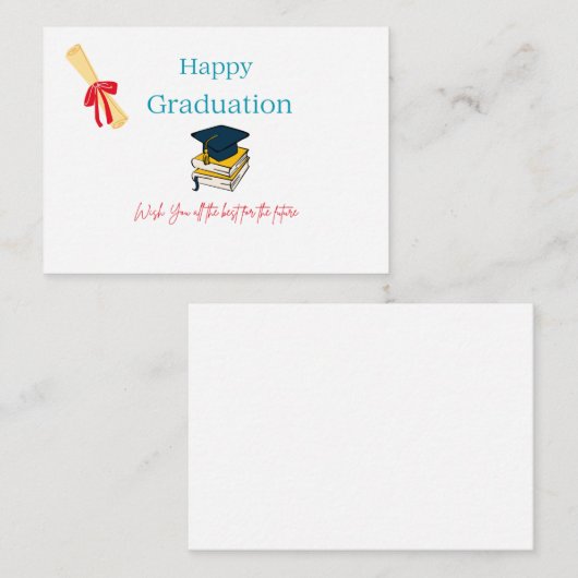 Elegante Afstuderen behuizing Kaart (Voorkant / Achterkant)