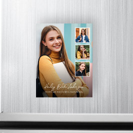 Elegante Afstuderen foto aankondiging magneet Kaar