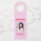 Elegante Afstuderen foto Flessenhanger (Voorkant)