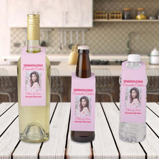 Elegante Afstuderen foto Flessenhanger