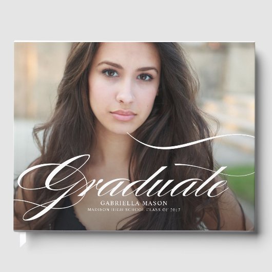 Elegante Afstuderen foto Gastenboek (Voorkant)