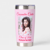 Elegante Afstuderen foto Geïsoleerde Drinkbeker (Voorkant)