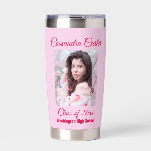 Elegante Afstuderen foto Geïsoleerde Drinkbeker (Voorkant)