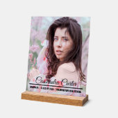 Elegante Afstuderen fotoaankondiging Acryl Bord (Hoek)