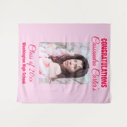 Elegante Afstuderen fotoachtergrond Wandkleed (Voorkant (horizontaal))