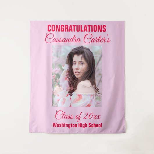 Elegante Afstuderen fotoachtergrond Wandkleed (Voorkant)