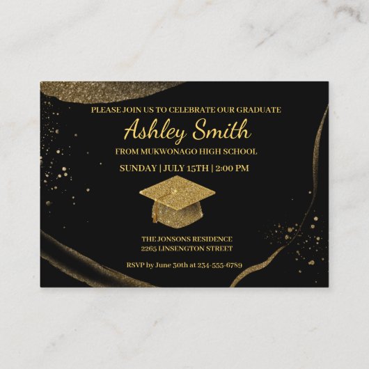 elegante Afstuderen  Informatiekaartje (Achterkant)