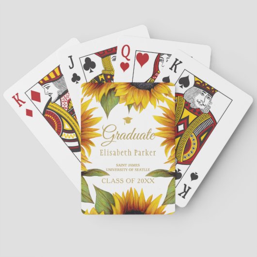 Elegante afstuderen klasse van jaar afstuderen gun pokerkaarten (Achterkant)