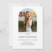 Elegante afstuderen modern kaart (Achterkant)