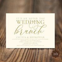 Elegante After The Wedding Brunch Modern Creme Gou