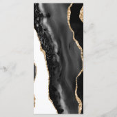 Elegante agaat bruiloft menu (Achterkant)