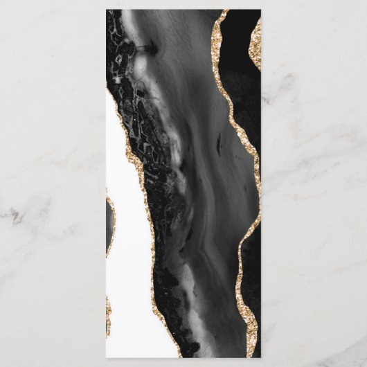 Elegante agaat bruiloft menu (Achterkant)