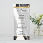 Elegante agaat bruiloft menu (Staand voorkant)