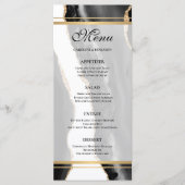 Elegante agaat bruiloft menu (Voorkant)