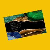 Elegante Agaat Goud Blauw Groen Ontwerper Visitekaartje