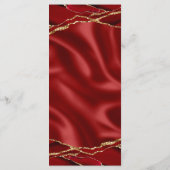 Elegante Agaat Rode en Gouden Menu (Achterkant)