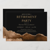 Elegante Agate Edelsteen Retirement Party Kaart (Voorkant / Achterkant)
