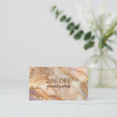 Elegante Agate Glitter Zakelijke Korting Kaart (Staand voorkant)