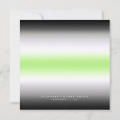 Elegante Agender Pride Bruiloft Save The Date (Achterkant)