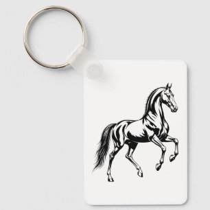 Elegante Akhal-Teke paard gestileerde illustratie Sleutelhanger