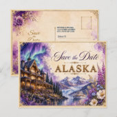 Elegante Alaska Save the Date Trouw Uitnodiging (Voorkant / Achterkant)