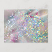 Elegante alcoholinkt Holografische Glitter Dank u Briefkaart (Achterkant)