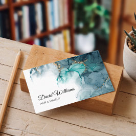 Elegante alcoholinkt met goudglitterelementen visitekaartje