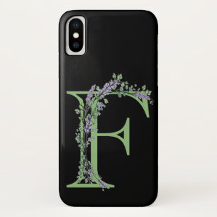 Elegante alfabet letter F Lavendel Eucalyptus Case-Mate iPhone Case