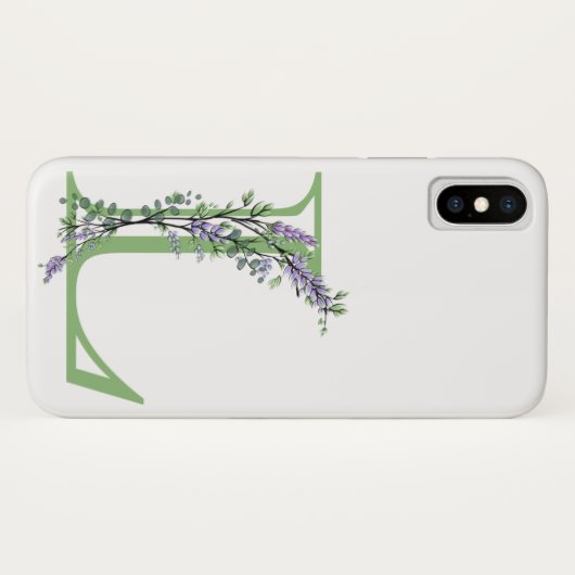 Elegante alfabet letter L Lavendel Eucalyptus Case-Mate iPhone Case (Achterkant (horizontaal))