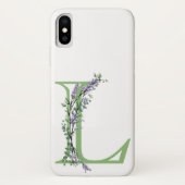 Elegante alfabet letter L Lavendel Eucalyptus Case-Mate iPhone Case (Achterkant)