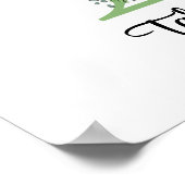 Elegante alfabet letter T Lavendel Eucalyptus Poster (Hoek)