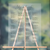 Elegante alfabetische bruiloft zitplaatsen acryl bord (Neutraal)
