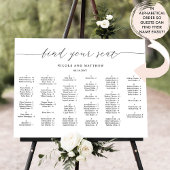 Elegante Alfabetische Trouwstoelindeling Grafiek Poster