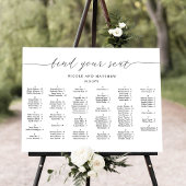 Elegante Alfabetische Trouwstoelindeling Grafiek Poster