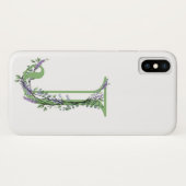 Elegante alfetbet letter J Lavendel Eucalyptus Case-Mate iPhone Case (Achterkant (horizontaal))