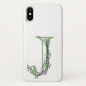 Elegante alfetbet letter J Lavendel Eucalyptus Case-Mate iPhone Case (Achterkant)