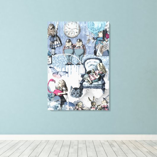 Elegante Alice in Wonderland Canvas Afdruk (Insitu (Houten vloer))
