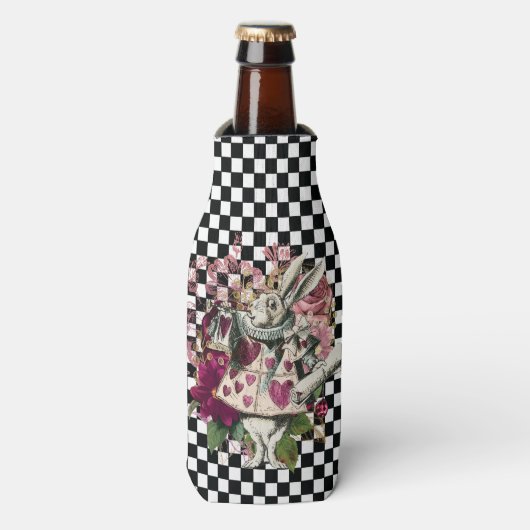 Elegante Alice in Wonderland Konijn Flesjeskoeler (Fles Voorkant)