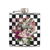 Elegante Alice in Wonderland Konijn Heupfles (Voorkant)
