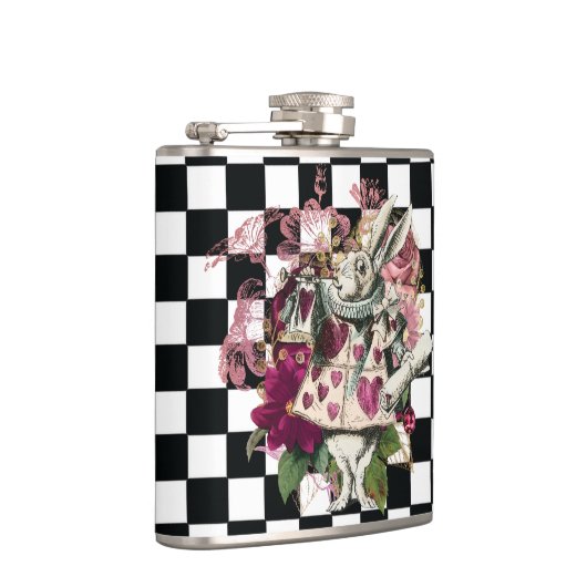 Elegante Alice in Wonderland Konijn Heupfles (Rechts)