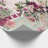 Elegante Alice in Wonderland Roze Cadeaupapier (Hoek)