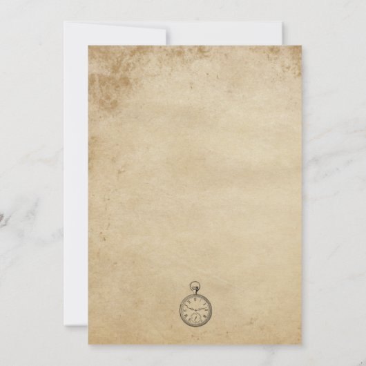  elegante Alice in Wonderland Wedding Kaart (Achterkant)